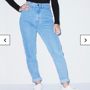 American Apparel high waist jean in light wash